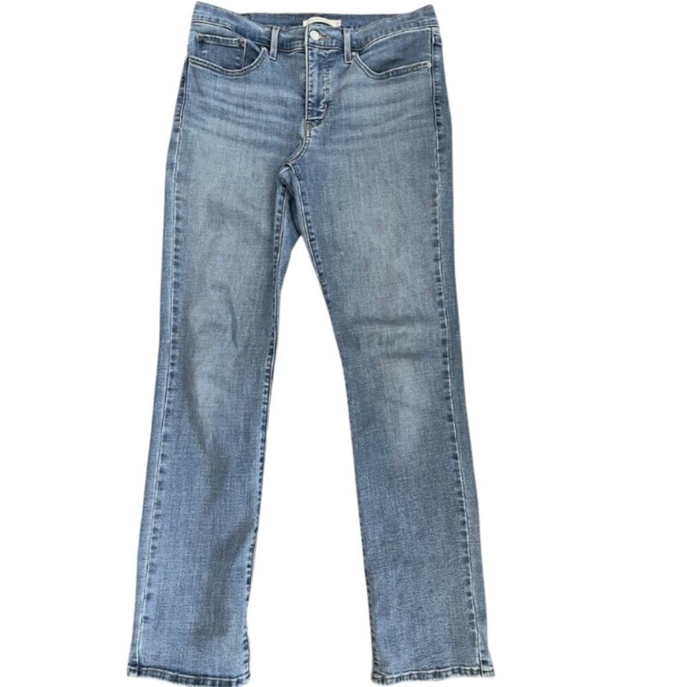 Levis Womens Blue 314 Shaping Straight Jeans 14